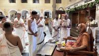 Mahamangalarati at  Shrimat Pandurangashram Swamiji Sannidhi and Paduka pujan